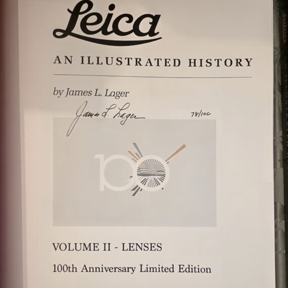 Leica An Illustrated History - Lager Vol I & II Reissued 100th Anniversary Limited Art Edition New book set / In Stock
