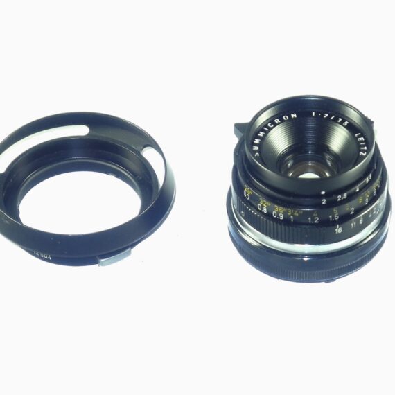 Leica 35/2 Summicron-M Sold with Leica metal vented hood & case Mint- / free shipping