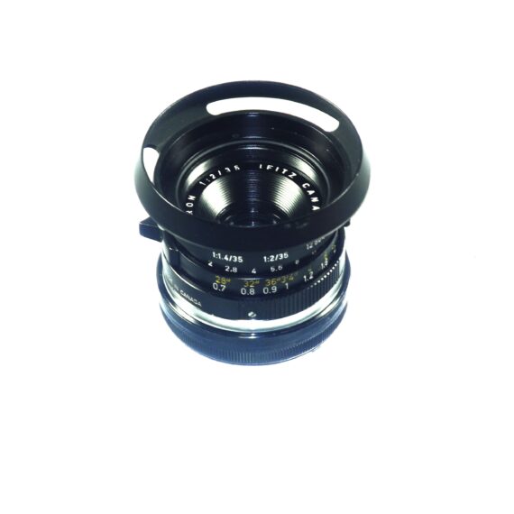 Leica 35/2 Summicron-M Sold with Leica metal vented hood & case Mint- / free shipping
