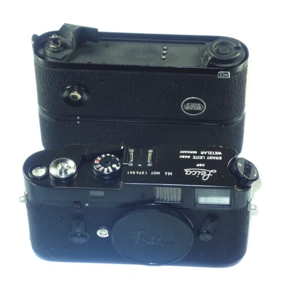 Leica M4 MOT black paint camera sold with Leica Leitz NY motor Ex++/Mint- set / both camera & motor just overhauled / Free Shipping