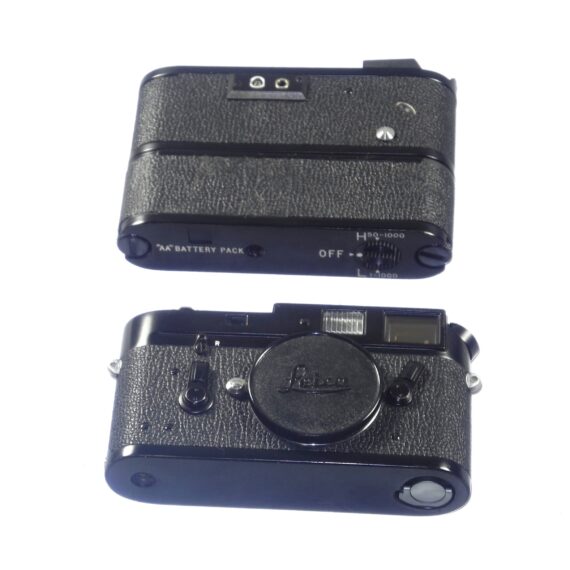 Leica M4 MOT black paint camera sold with Leica Leitz NY motor Ex++/Mint- set / both camera & motor just overhauled / Free Shipping