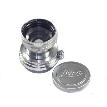 Leica 50/2 Summitar (circa 1951) the lens was recently CLA'd, Sold with Leica front & rear metal caps / Free Shipping