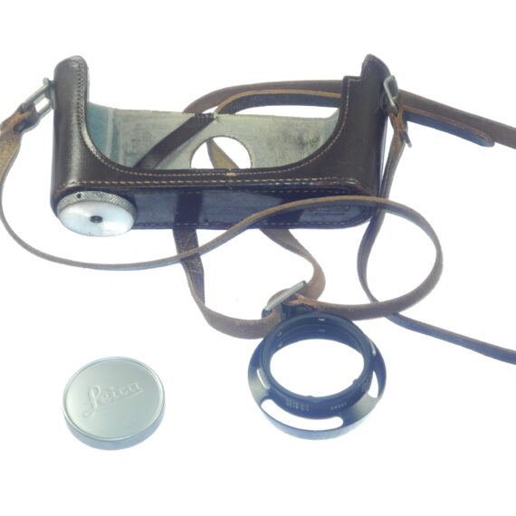 Leica M2 chrome camera (1965) Ex++ with Leica 50/2 Collapsible Summicron lens, hood, cap, half case, overhauled recently Ex++ / Free Shipping