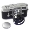Leica M2 chrome camera (1965) Ex++ with Leica 50/2 Collapsible Summicron lens, hood, cap, half case, overhauled recently Ex++ / Free Shipping