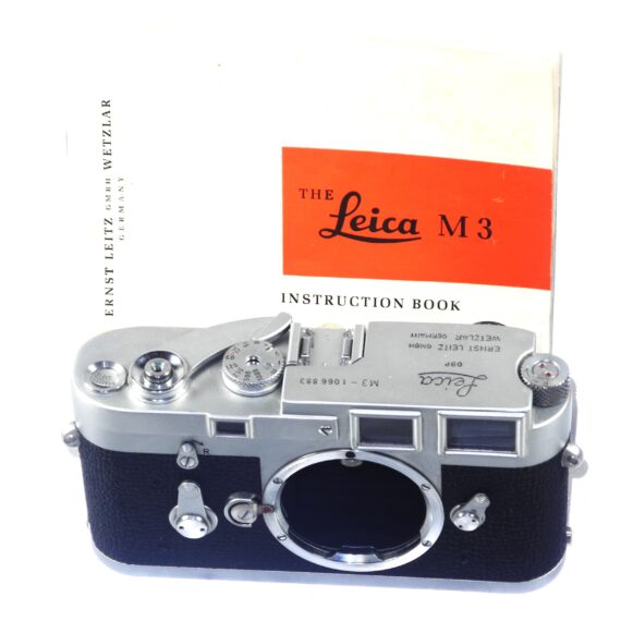 Leica M3 S.S ST PV Chrome Camera (1962 Third type) Sold w/50/2 Dual Range & 90/2,8 Elmarit M lenses, Leica caps, case, hood Ex+ / Free shipping