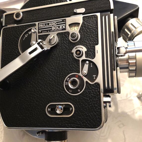 Bolex Paillard H16 Reflex with Pan Cinar 16mm 17.5 to 70mm F2.4 With original case, documentation, extra finder & accessories. Mint-