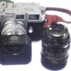 Leica M3 chrome camera (1962) Sold with 3 x Leica lenses (50-90-135mm), Leica hoods, caps, red leather strap and system case Ex++ / Free Shipping