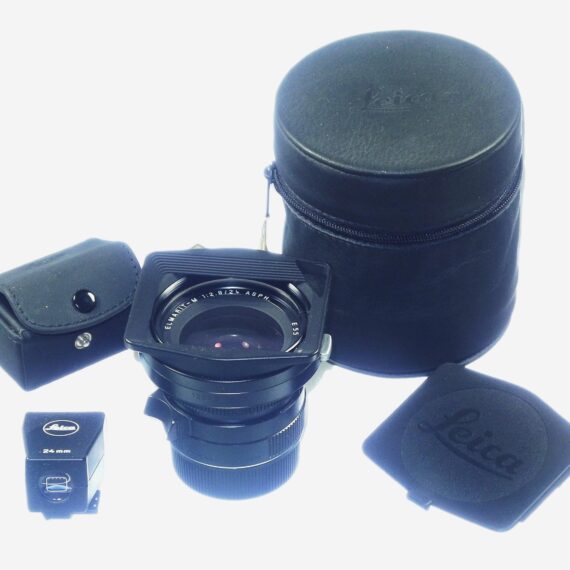 Leica 24/2,8 Elmarit-M Asph. Six-bit lens with Leica 24mm black finder Mint- Set / Free Shipping