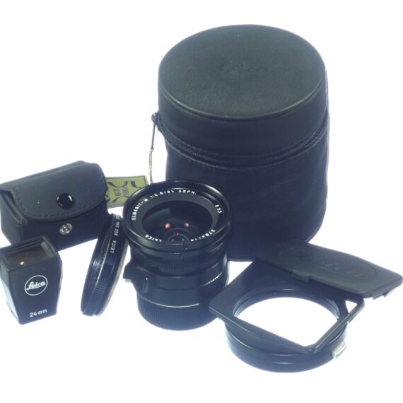 Leica 24/2,8 Elmarit-M Asph. Six-bit lens with Leica 24mm black finder Mint- Set / Free Shipping