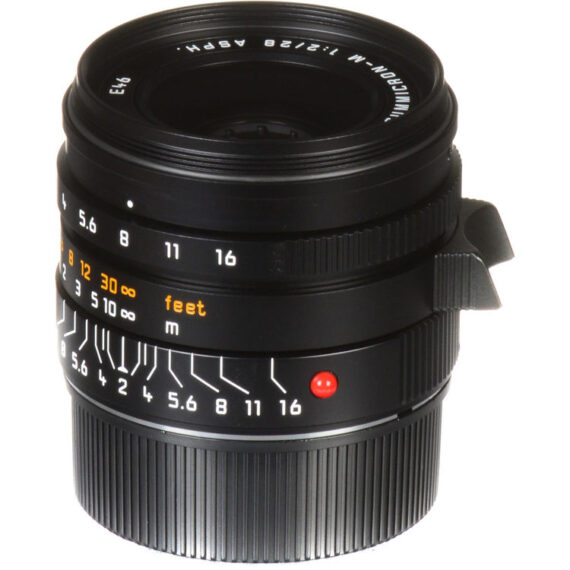 Leica 28mm f/2 Summicron-M ASPH. Lens Cat #11672 sold with box,case,hood,caps Mint/- / free shipping