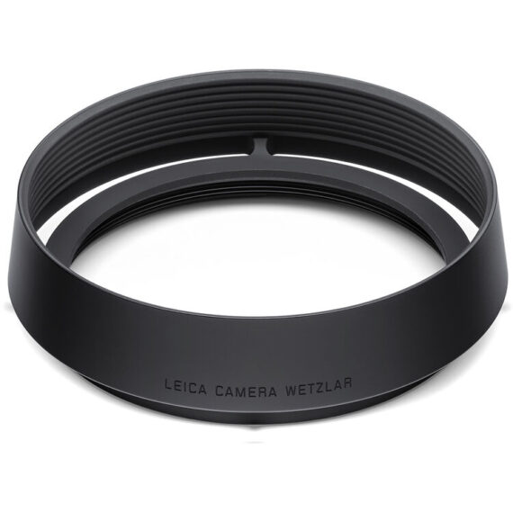 Leica Round Lens Hood Q (Aluminum, Black) for the Leica Q3, Q2, and Q cameras New USA Cat #19657
