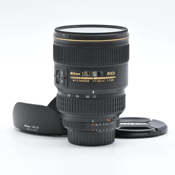 Nikon 17-35mm F2.8 D AFS Nikkor ED IF with Nikon lens case, hood and UV filter Mint-