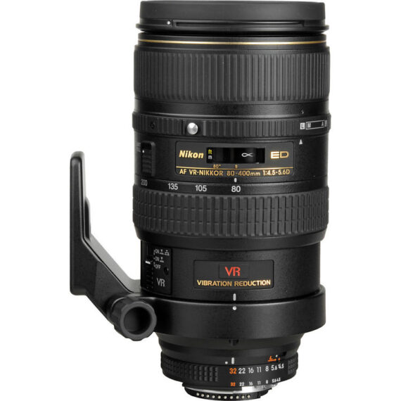 Nikon 80-400mm f/4.5-5.6D AF VR Zoom-NIKKOR ED Lens With caps, case Mint-