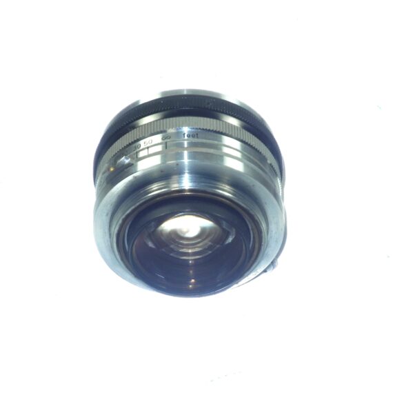 Nikon 3,5cm f1,8 W-Nikkor-C Screw mount "Nippon-Kogaku" rare lens with very uncommon-rare original Nikon lens hood, caps and leather case Mint- / Call or email for more info