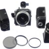 Hasselblad Super Wide C camera with VF & 3 film backs, finder, filter,cap.strap, Magnifying Hood/Chimney Finder Ex++ / Free Shipping