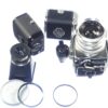 Hasselblad Super Wide C camera with VF & 3 film backs, finder, filter,cap.strap, Magnifying Hood/Chimney Finder Ex++ / Free Shipping