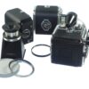 Hasselblad Super Wide C camera with VF & 3 film backs, finder, filter,cap.strap, Magnifying Hood/Chimney Finder Ex++ / Free Shipping