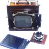 Deardorf 4x5 wooden camera Ex++ with Schneider 210/5,6 Symmar lens, film holder, glass back Nice Ex++/Mint- Set