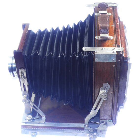 Deardorf 4x5 wooden camera Ex++ with Schneider 210/5,6 Symmar lens, film holder, glass back Nice Ex++/Mint- Set