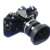 Nikon FM black 35mm mechanical camera with Nikon 50mm lens and Vivitar 80–200mmzoom lens Ex++