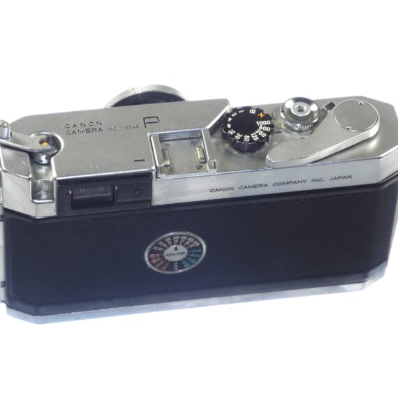 Canon P Rangefinder chrome camera with 50/3,5 Elmar Collapsible lens Ex++
