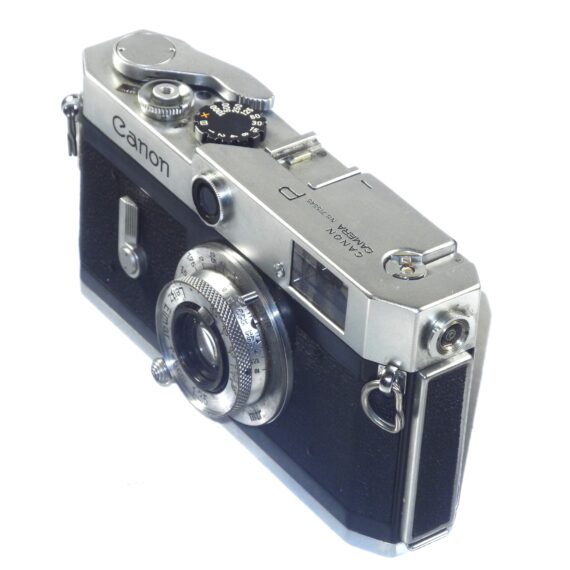Canon P Rangefinder chrome camera with 50/3,5 Elmar Collapsible lens Ex++