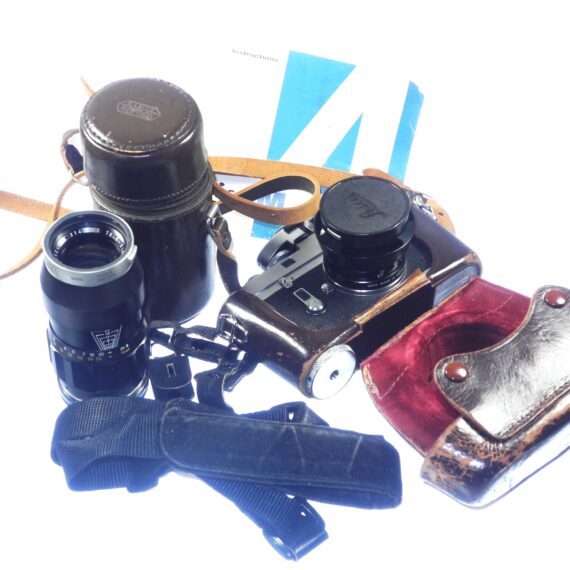 Leica M4 chrome Ex+ camera with Leica 50mm Leica hood,caps,Leica camera case Ex++ / free shipping