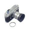 Leica M4 silver chrome camera with Leica 50/1,4 Summilux chrome "Wetzlar" lens sold with hood,caps, cases Mint/- set