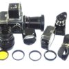 Hasselblad 500 C/M camera with Hasselblad 50mm,150mm, A12 & A24 backs, filters, hoods,strap,caps, in black sytem case Mint- / Free Shipping (USA)Mint- / Free Shipping