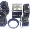 Hasselblad 500 C/M camera with Hasselblad 50mm,150mm, A12 & A24 backs, filters, hoods,strap,caps, in black sytem case Mint- / Free Shipping (USA)Mint- / Free Shipping