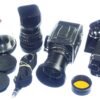 Hasselblad 500 C/M camera with Hasselblad 50mm,150mm, A12 & A24 backs, filters, hoods,strap,caps, in black sytem case Mint- / Free Shipping (USA)Mint- / Free Shipping