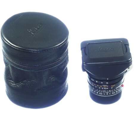 Leica Summicron-M 28mm f/2 ASPH. Lens Cat # 11604 (Made in Germany) Sold with: hood, caps, UV filter , leather lens case Mint-