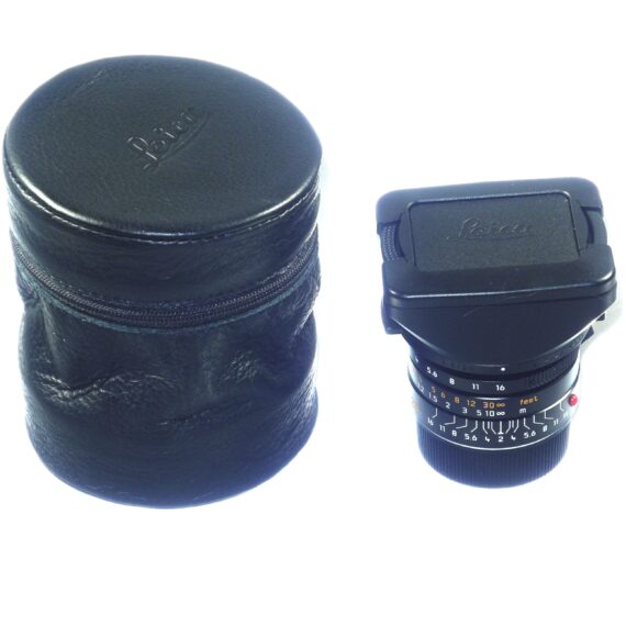 Leica Summicron-M 28mm f/2 ASPH. Lens Cat # 11604 (Made in Germany) Sold with: hood, caps, UV filter , leather lens case Mint-