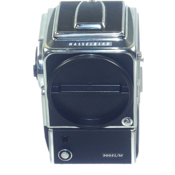 Hasselblad 500EL/M Chrome Camera W/original box, strap, cap, cable, manual- latest battery Mint- / Free Shipping