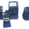 Hasselblad 500EL/M Black Camera with A12 magazine, Mag hood & 150mm black lens Ex++