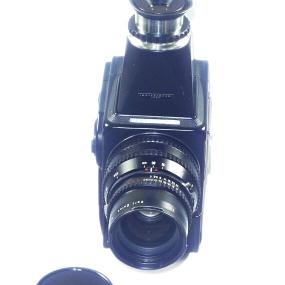 Hasselblad 500EL/M Black Camera with A12 magazine, Mag hood & 150mm black lens Ex++