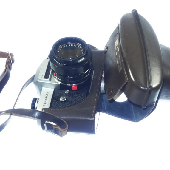 Leicaflex SL chrome camera with 50/2 Summicron-R lens, hood & case Mint- / Free Shipping