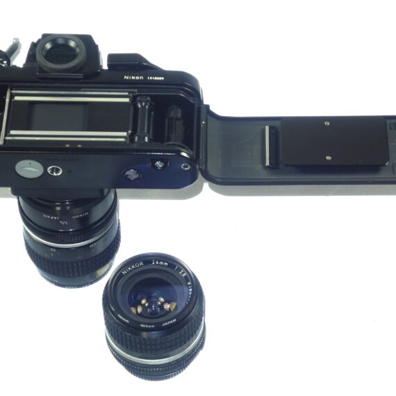Nikon F3 HP camera with 2 Nikon lenses 55/2.8 Micro Nikkor & 24/2,8 Nikkor, Plus Nikon M2 Extension ring Ex++ / Free Shipping