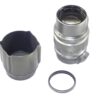 Leica 9cm f2 Summicron Silver chrome finish "SOOZI" Midland Canada with Leica original hood & filter, lens case RARE lens Ex+/ Free Shipping