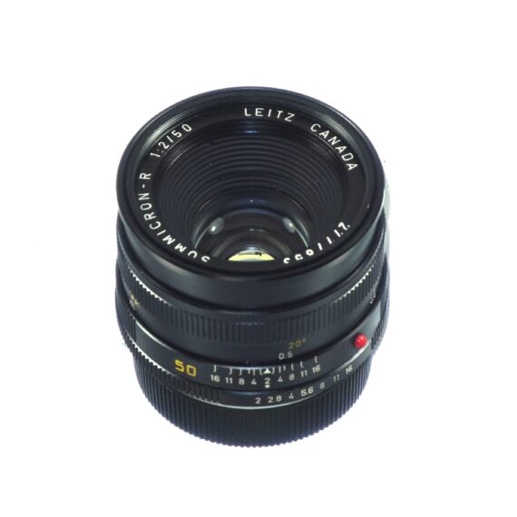 Leica 50mm f/2 Summicron‑R (Type II, E55, Built‑in Hood, Leitz Canada) with caps,box Mint- / Free Shipping