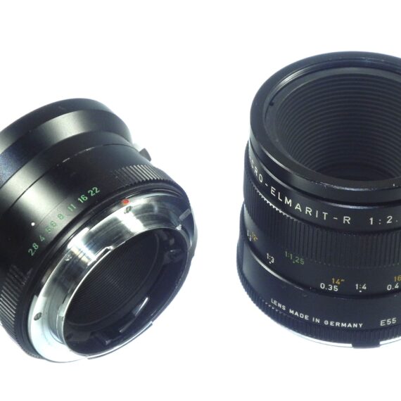 Leica 60/2.8 Macro-Elmarit-R Late Version - 3 cam lens with Leica box, Leica leather case, warranty card cat #11212 & w/1:1 Extension tube Mint- / Free Shipping