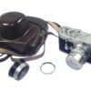 Leica M3 double stroke camera with Leica 50/2 Rigid Summicron ,with Leica case, cap, metal hood, filter (circa 1957) Just overhauled Ex+/++ Free Shipping