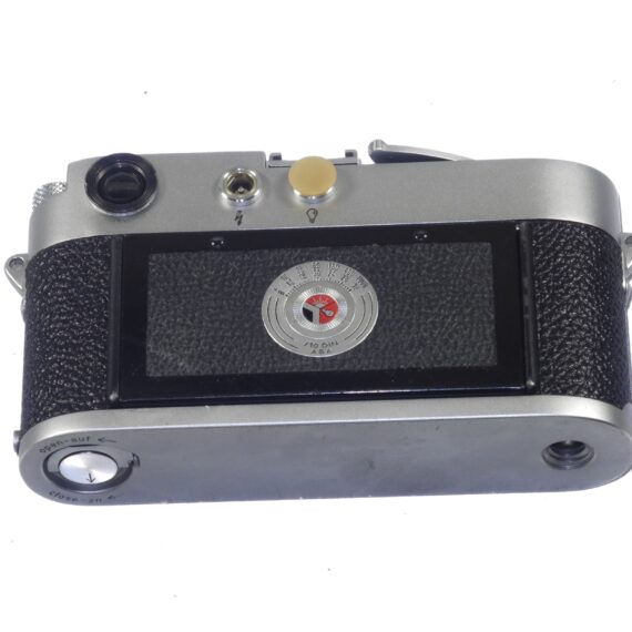 Leica M3 double stroke camera with Leica 50/2 Rigid Summicron ,with Leica case, cap, metal hood, filter (circa 1957) Just overhauled Ex+/++ Free Shipping