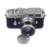 Leica M3 double stroke camera with Leica 50/2 Rigid Summicron ,with Leica case, cap, metal hood, filter (circa 1957) Just overhauled Ex+/++ Free Shipping