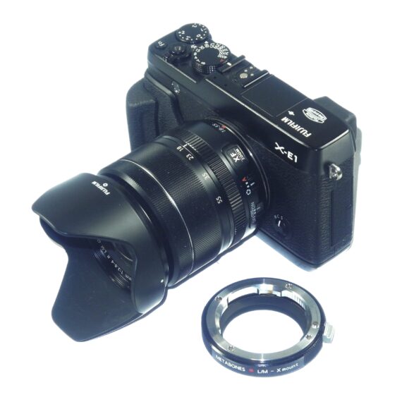 FUJIFILM X-E1, BLACK  16.3 MP Camera Sold with FUJINON XF 18-55MM F2.8-4 R LM OIOS, BLACK (WITH ORIGINAL Boxes) Grip & X to M adapt. M- / Free shipping