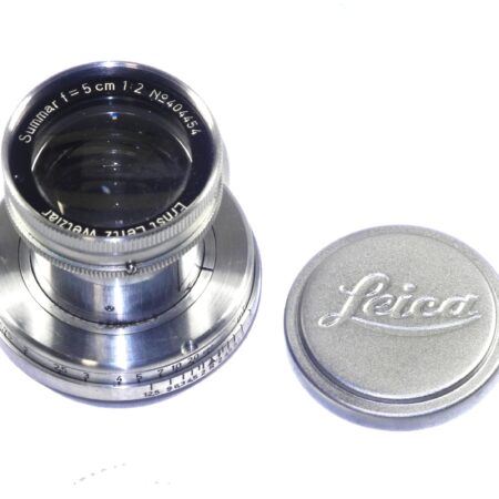 Leica 50/2 Summar (circa 1937) with Leica caps Ex+/Ex++
