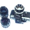 Nikon F2 Chrome (Circa 1972) + 50mm f/1.4 Nikkor‑S Auto + 28mm f/2 Nikkor‑N Auto + 105mm f/2.5 Nikkor — EX++ / Mint‑ Nice Vintage Outfit / Free Shipping