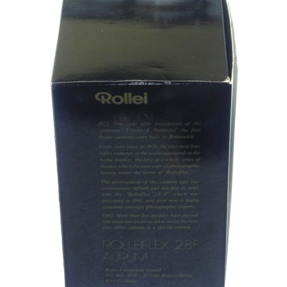 Rollei Aurum TLR Limited Edition Like New camera set with complete presentation Original Box, Wooden Case, Special Strap, Camera Cap, Manuals, Warranty Cards / Free Shipping