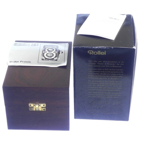 Rollei Aurum TLR Limited Edition Like New camera set with complete presentation Original Box, Wooden Case, Special Strap, Camera Cap, Manuals, Warranty Cards / Free Shipping