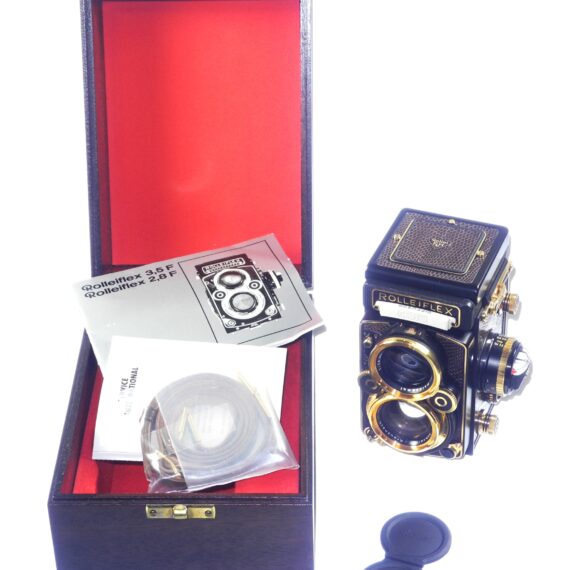 Rollei Aurum TLR Limited Edition Like New camera set with complete presentation Original Box, Wooden Case, Special Strap, Camera Cap, Manuals, Warranty Cards / Free Shipping
